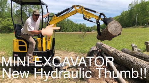 hyd thumb for mini excavator|installing thumb on mini excavator.